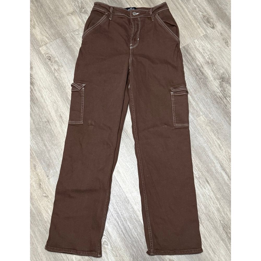 Hollister Dad Jean ultra high rise 3R 26x31 brown‎ carpenter jeans
